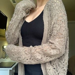 PACSUN Light Brown Comfy Cardigan